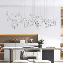 Silver Modern Chandeliers For Living Room Olivia Metal & Crystal