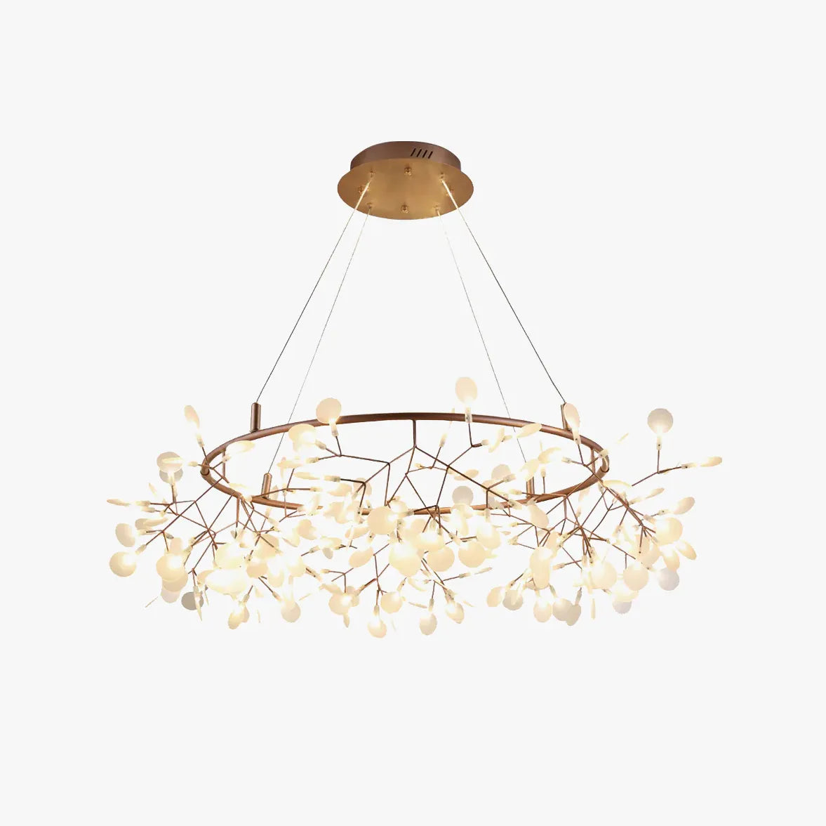 Modern Chandeliers For Bedroom Round Olivia Metal & Acrylic Ip20 Led