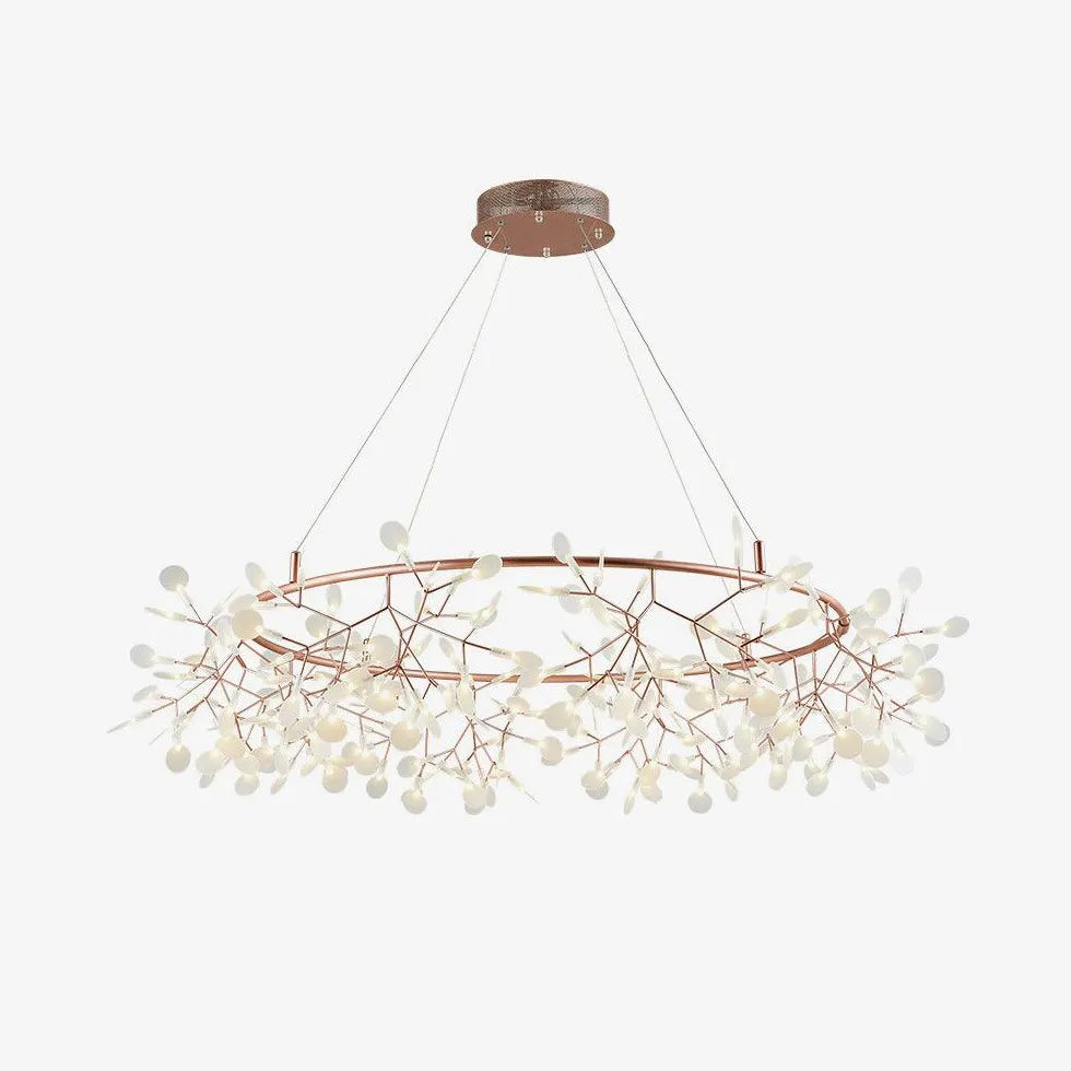 Modern Chandeliers For Bedroom Round Olivia Metal & Acrylic Ip20 Led