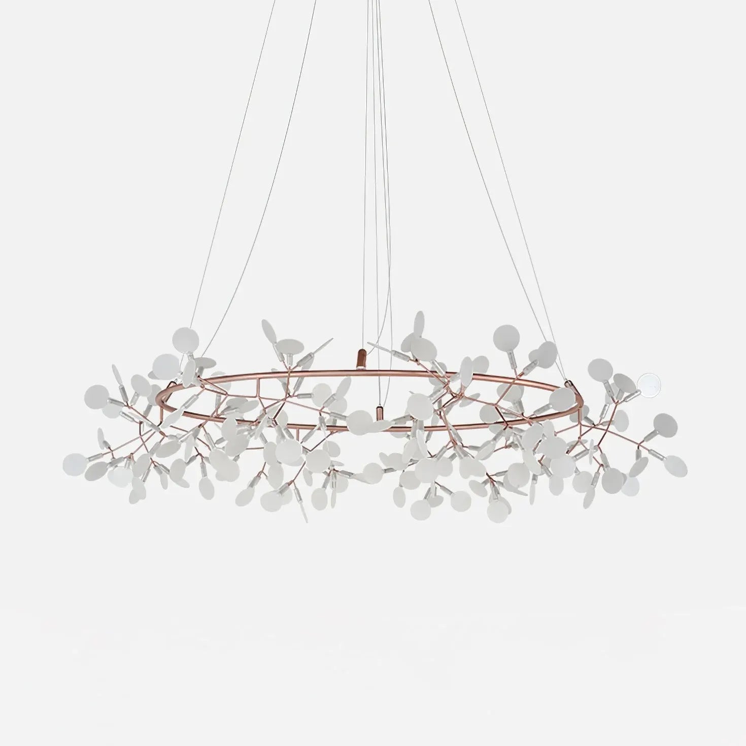 Modern Chandeliers For Bedroom Round Olivia Metal & Acrylic Ip20 Led