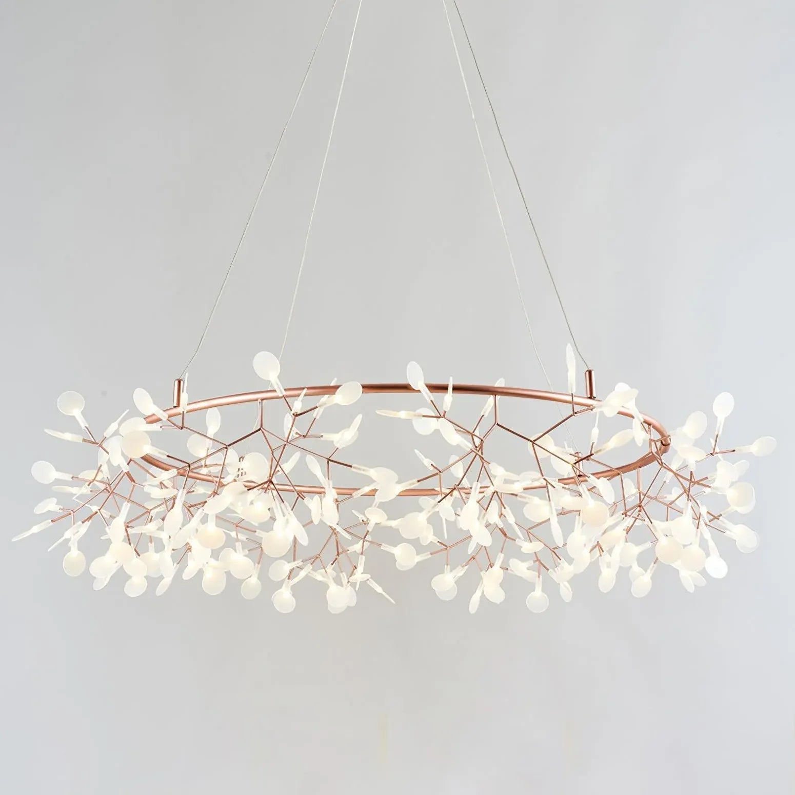 Modern Chandeliers For Bedroom Round Olivia Metal & Acrylic Ip20 Led