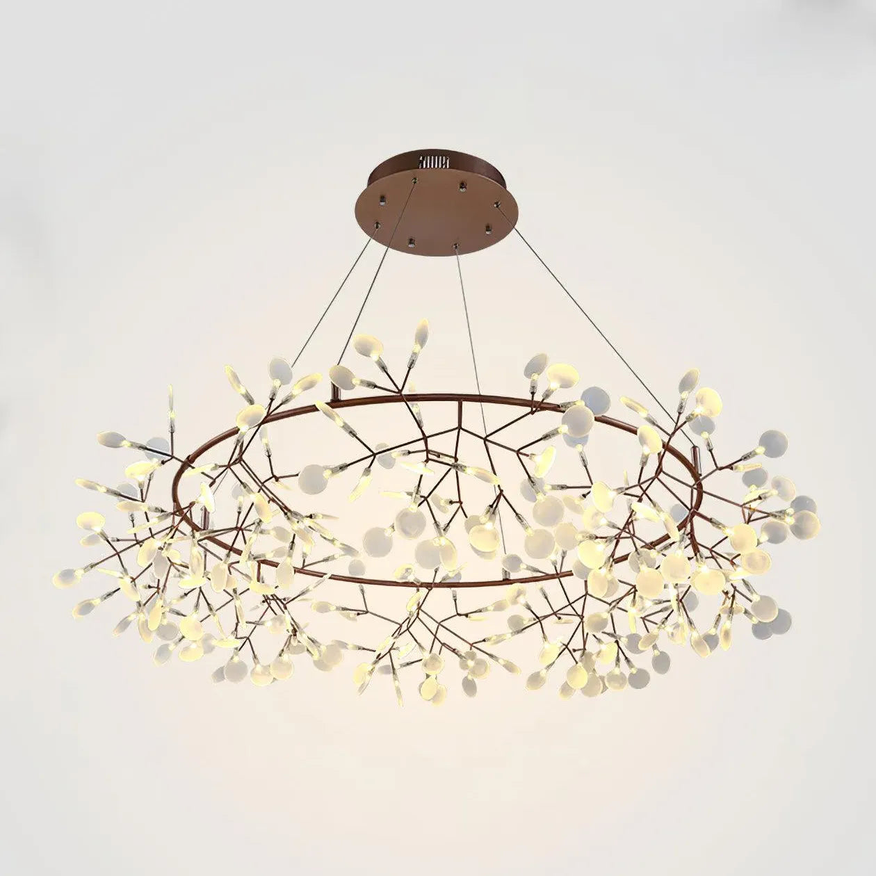 Modern Chandeliers For Bedroom Round Olivia Metal & Acrylic Ip20 Led