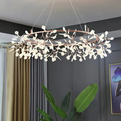 Modern Chandeliers For Bedroom Round Olivia Metal & Acrylic Ip20 Led