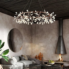 Modern Chandeliers For Bedroom Round Olivia Metal & Acrylic Ip20 Led