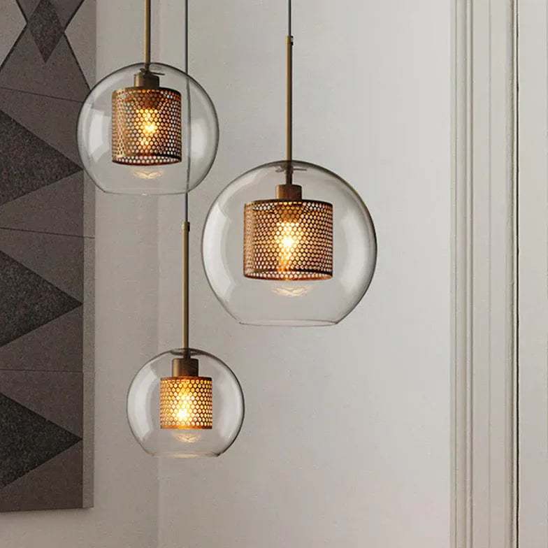 Bedside Pendant Light For Bedroom Oneal Metal & Glass