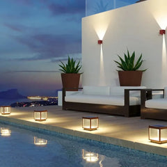 Black Floor Lamp & Lanterns Orr Metal Ip65 Led Outdoor