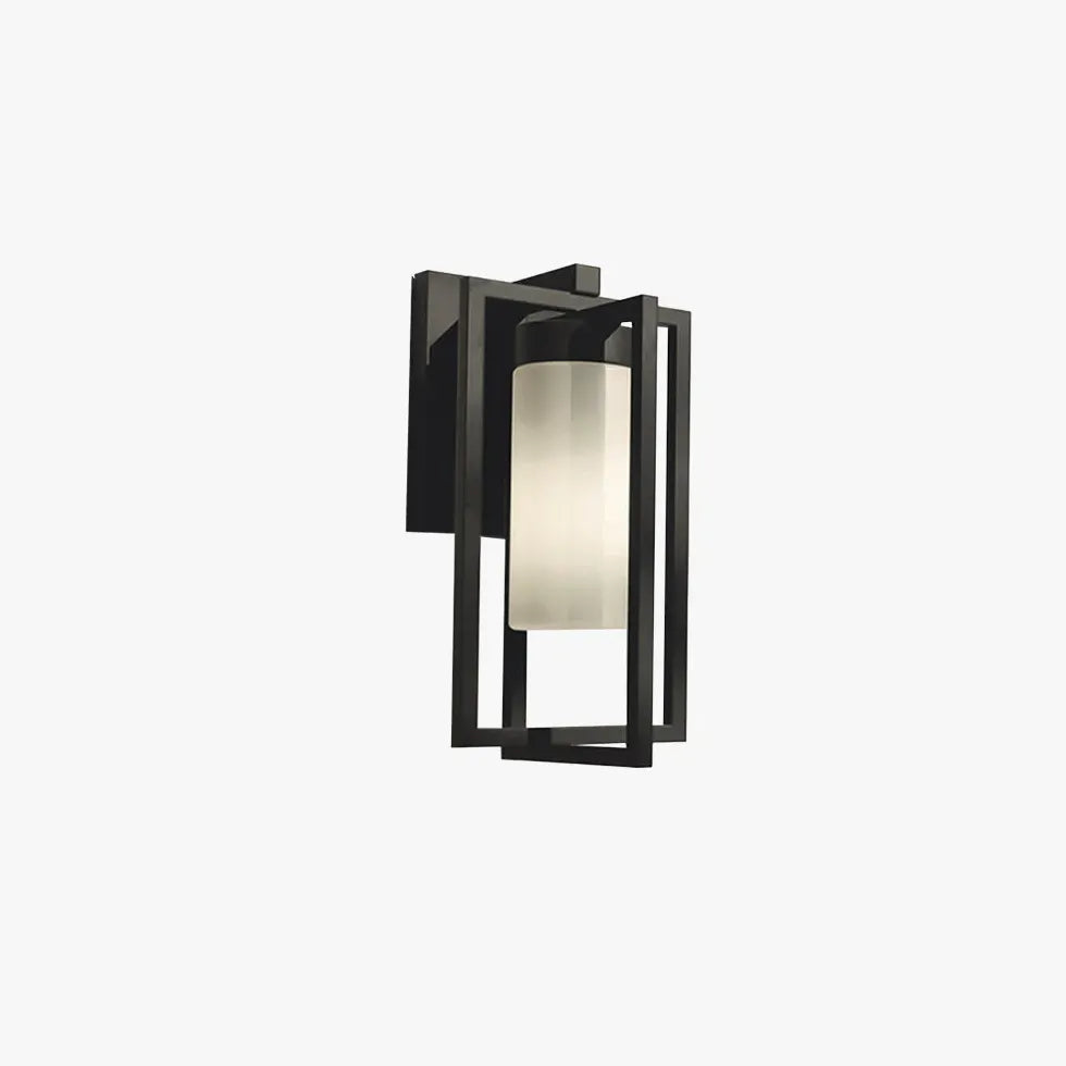 Black Outdoor Wall Light Rectangular Orr Metal Outdoor Ip65 Warm White