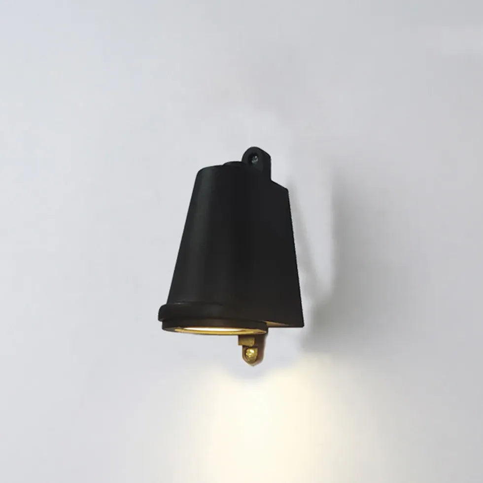 Black Industrial Metal Bell Shaped Led Outdoor Wall Light