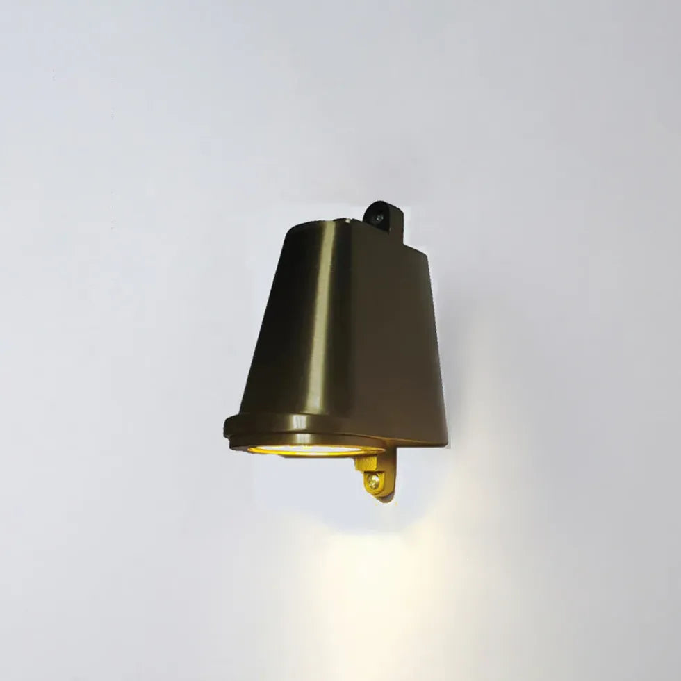 Black Industrial Metal Bell Shaped Led Outdoor Wall Light