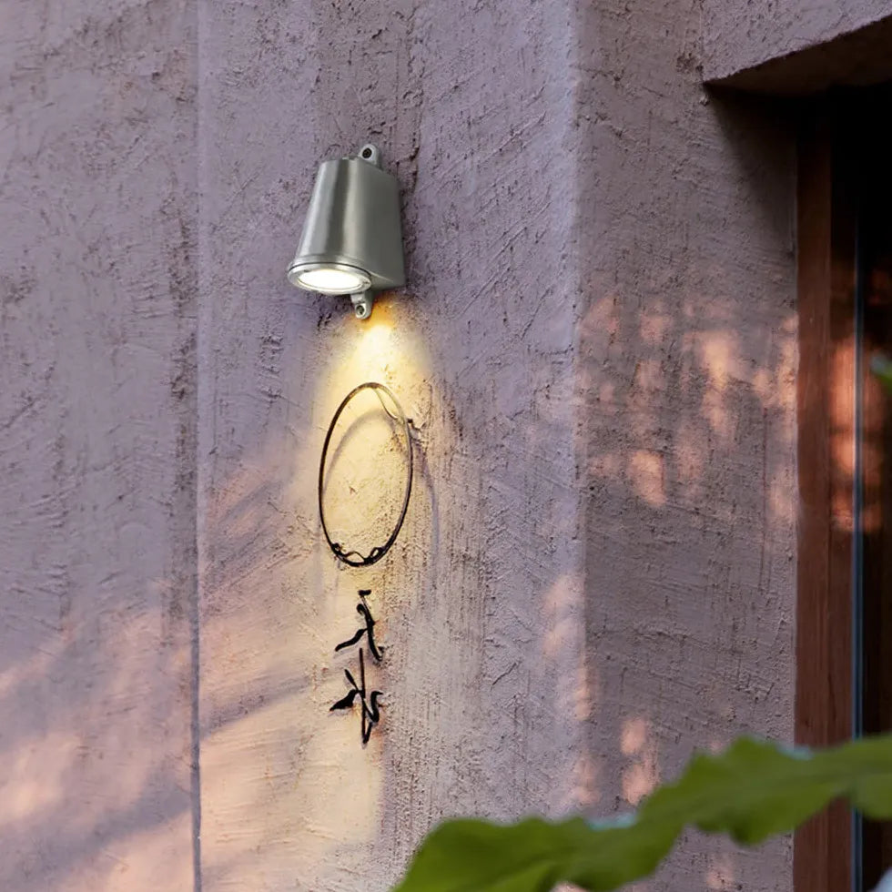 Black Industrial Metal Bell Shaped Led Outdoor Wall Light