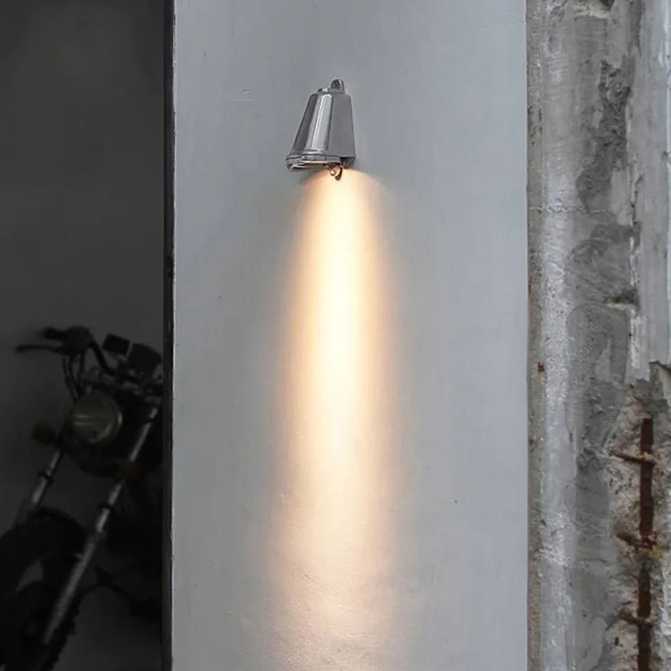 Black Industrial Metal Bell Shaped Led Outdoor Wall Light