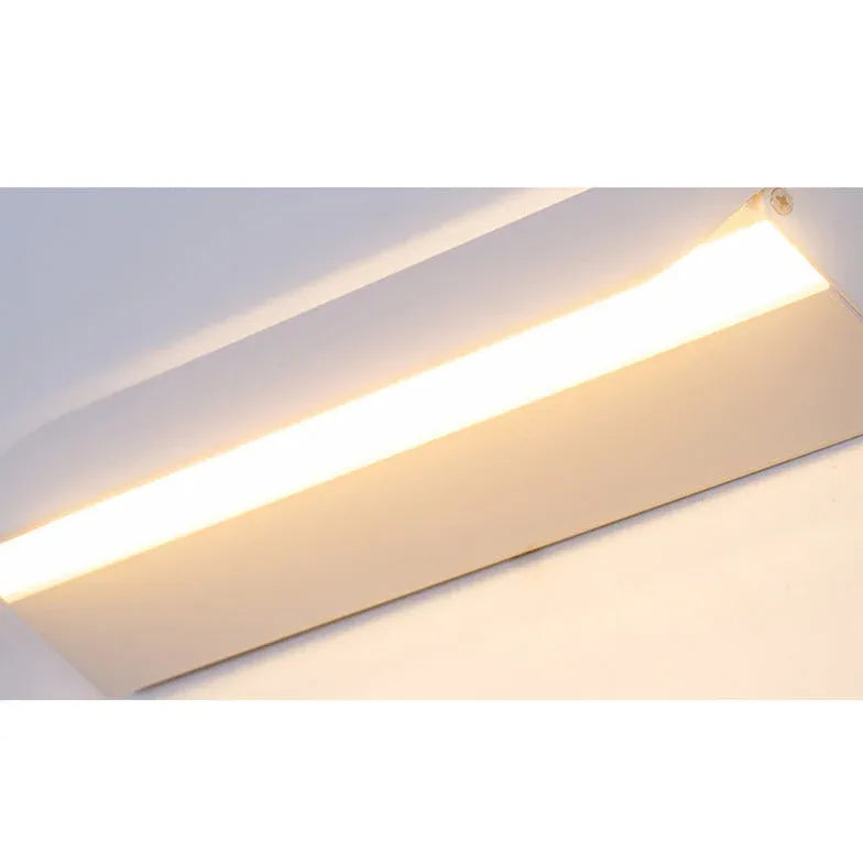 White Flush Wall Light Orr Metal Led