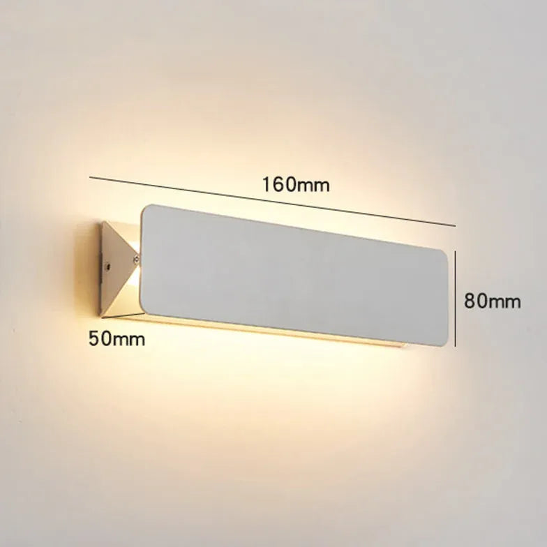 White Flush Wall Light Orr Metal Led