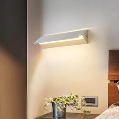 White Flush Wall Light Orr Metal Led