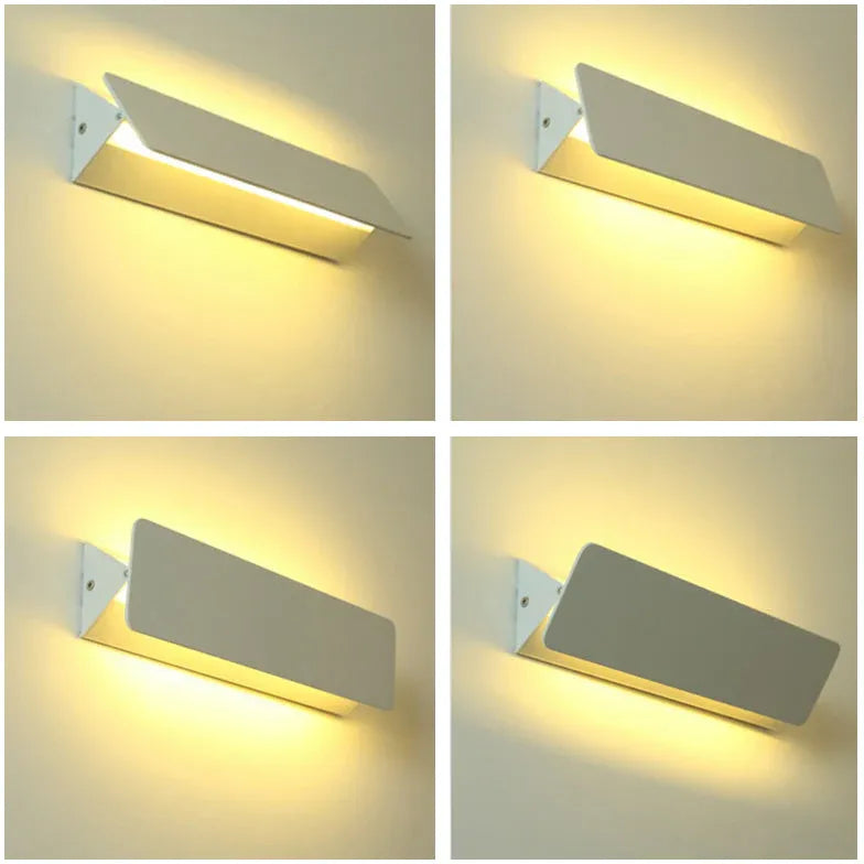 White Flush Wall Light Orr Metal Led