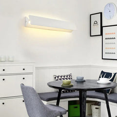 White Flush Wall Light Orr Metal Led