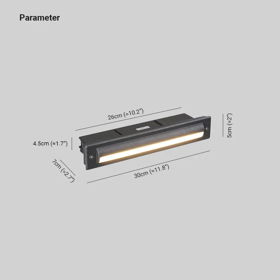 Black Led Rectangular Orr Metal Outdoor Led Ip65