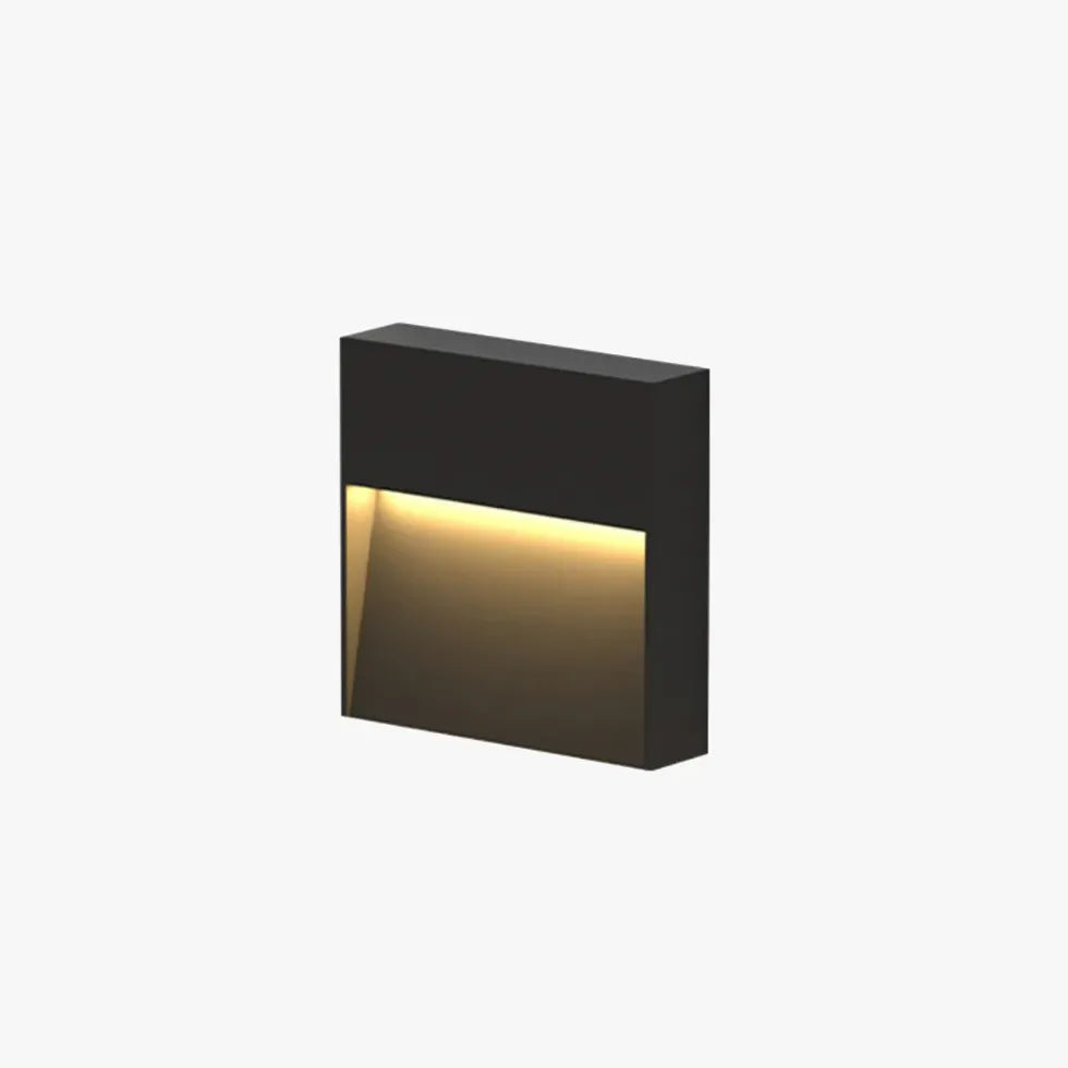 Black Tile & Brick Light Rectangular Orr Metal & Acrylic Led Outdoor