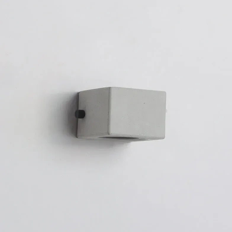 White Outdoor Wall Light Square Orr Cement Led