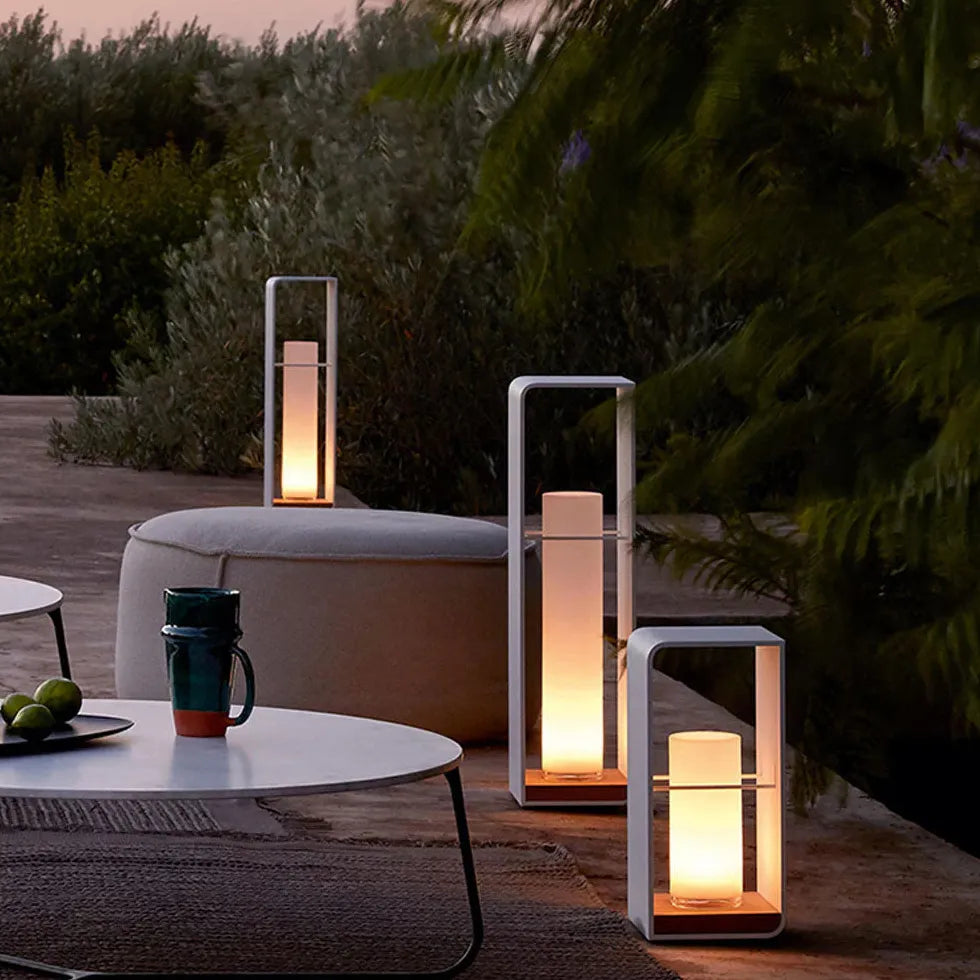 Black Floor Lamp & Lanterns Orr Metal Led Ip65 Outdoor Warm White