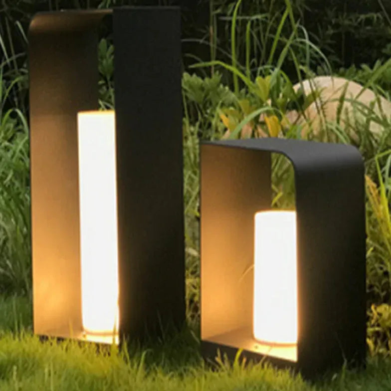 Black Floor Lamp & Lanterns Orr Metal Led Ip65 Outdoor Warm White