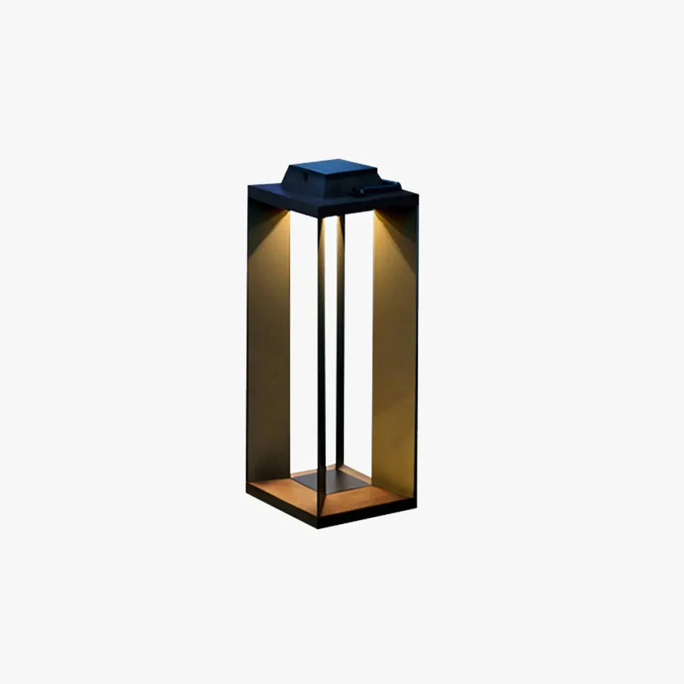 Black Floor Lamp & Lanterns Orr Metal & Acrylic Outdoor Solar