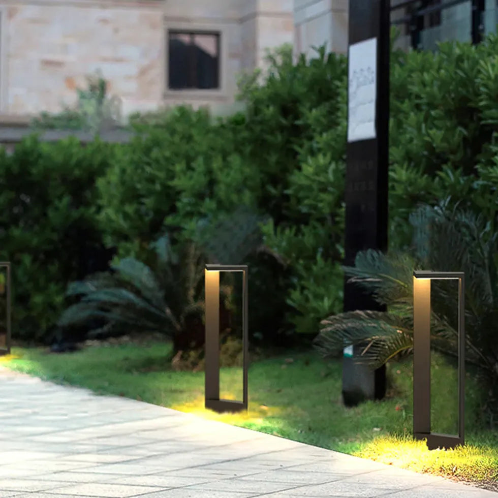 Black Post & Bollard Light Orr Metal & Acrylic Outdoor Ip65