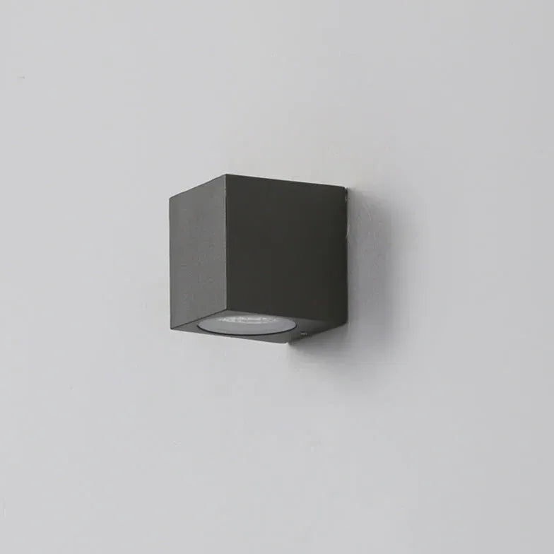 Black Up & Down Light Square Orr Metal & Glass Led