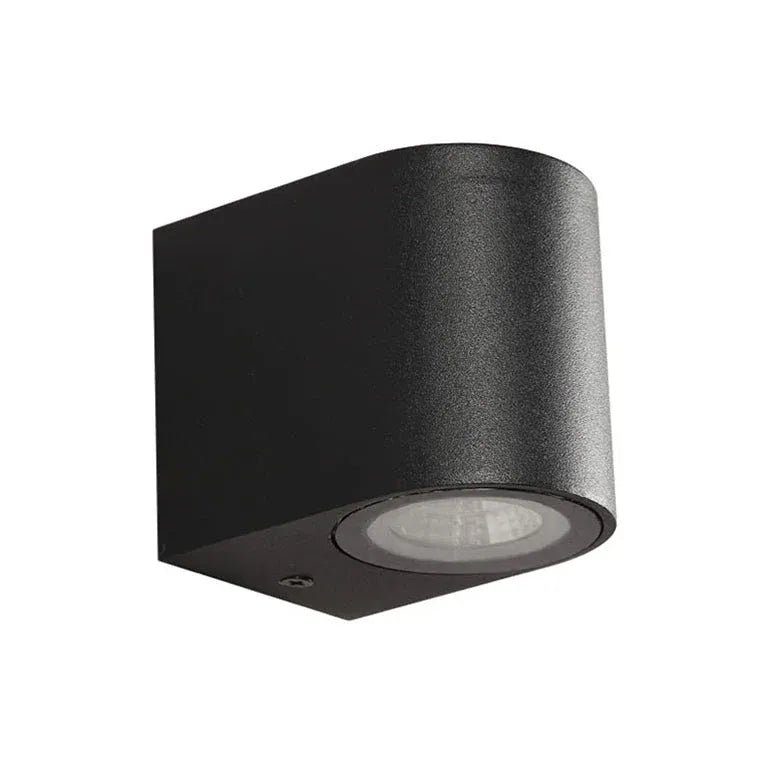 Black Up & Down Light Square Orr Metal & Glass Led