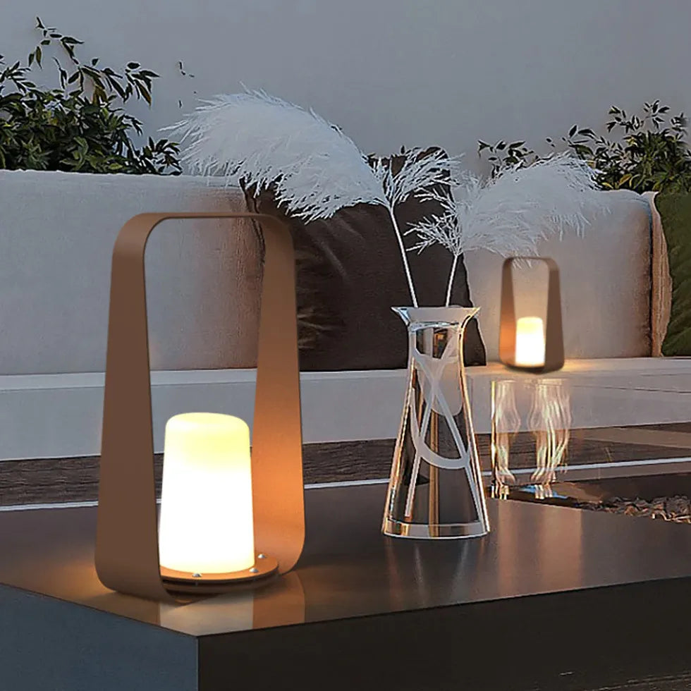 Grey Rechargeable Table Lamp Orr Acrylic Usb Outdoor Led