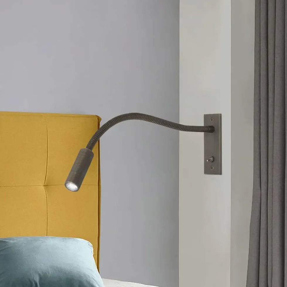 Single Arm Wall Light For Bedroom Orr Metal Warm White Ip20 Led