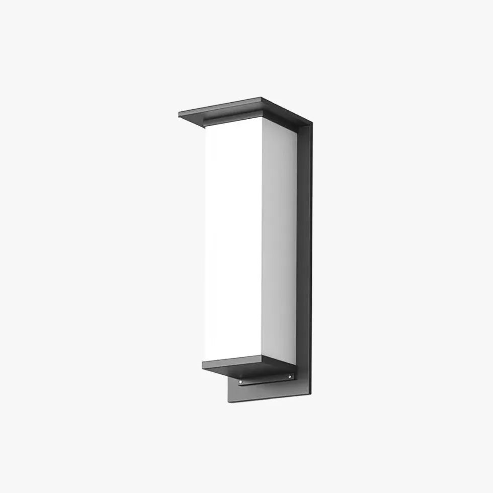 Black Solar Hybrid Rectangular Orr Metal & Acrylic Outdoor Led