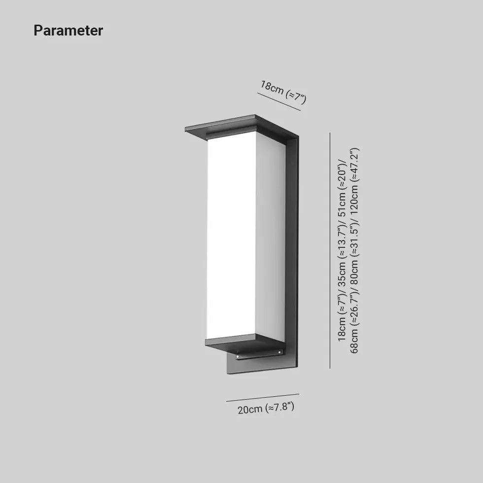 Black Solar Hybrid Rectangular Orr Metal & Acrylic Outdoor Led