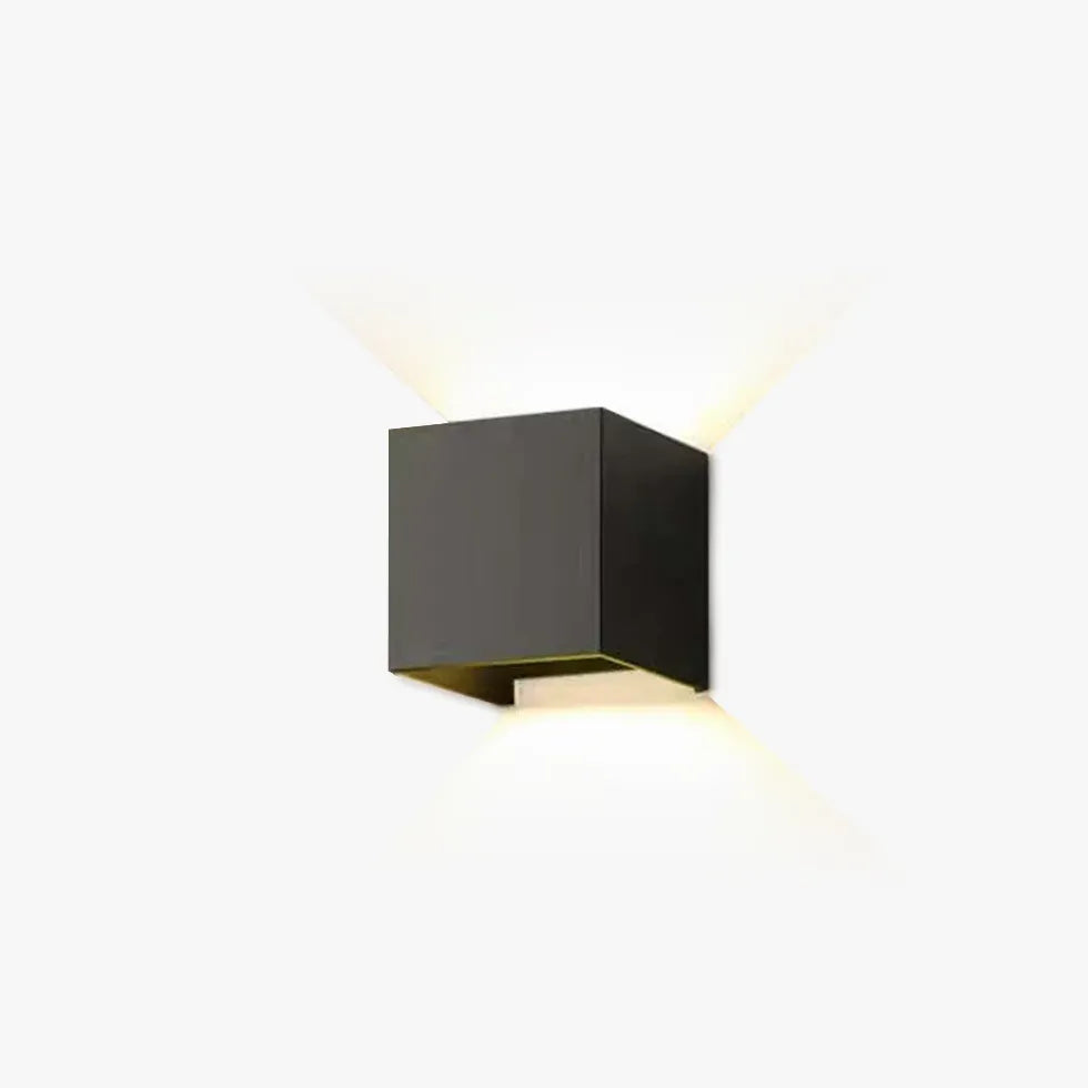 Black Up & Down Light Square Orr Metal Neutral Light