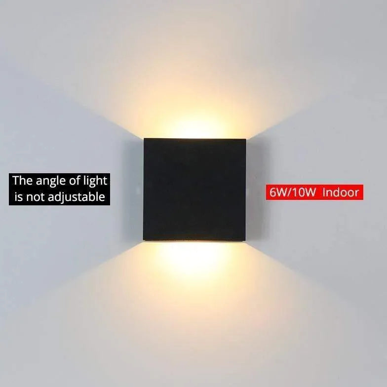 Black Up & Down Light Square Orr Metal Neutral Light