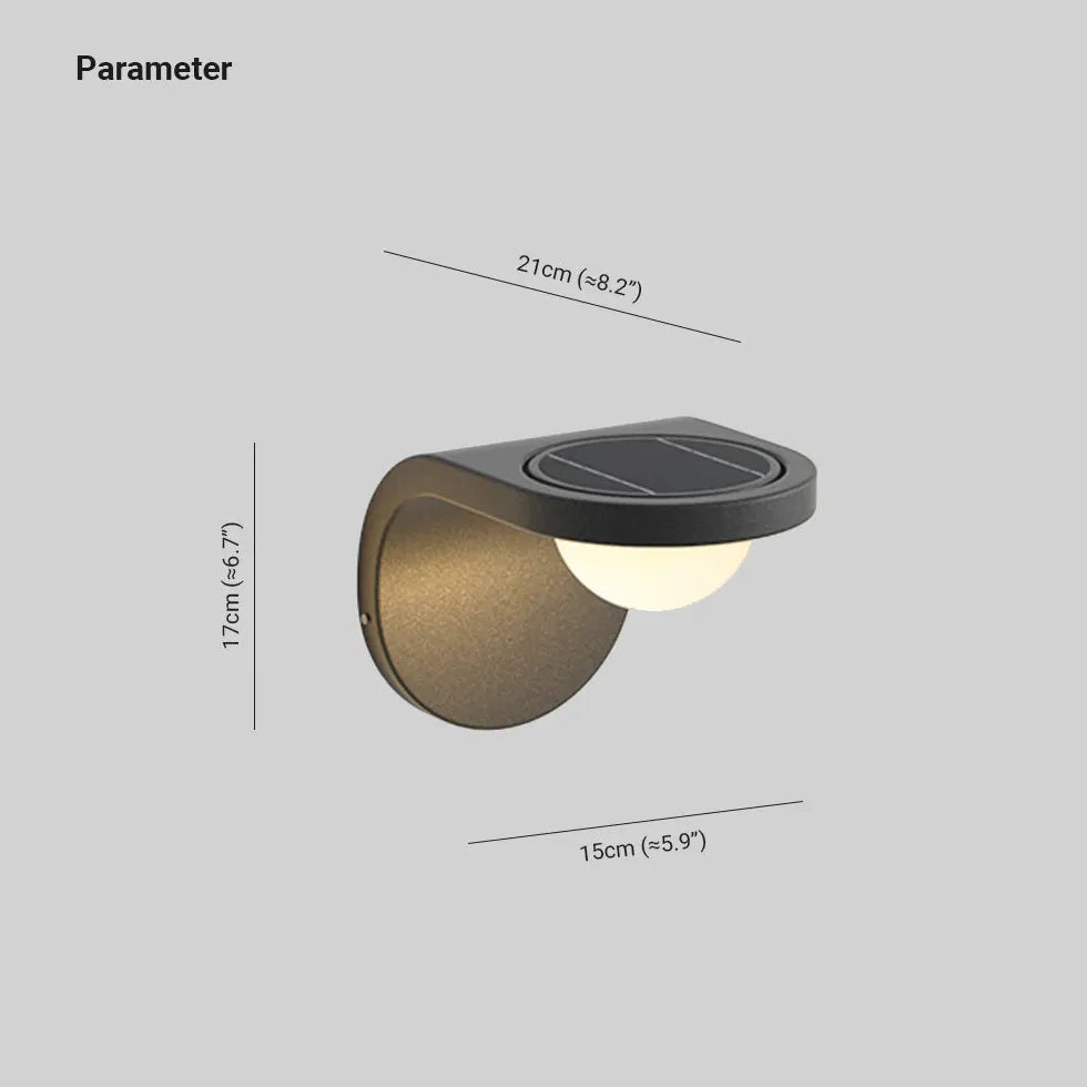 Black Solar Hybrid Orr Metal & Acrylic Solar Ip65 Led Outdoor Warm White