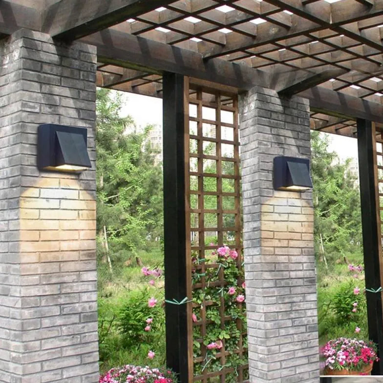 Modern Metal Led Outdoor Black Up & Down Light