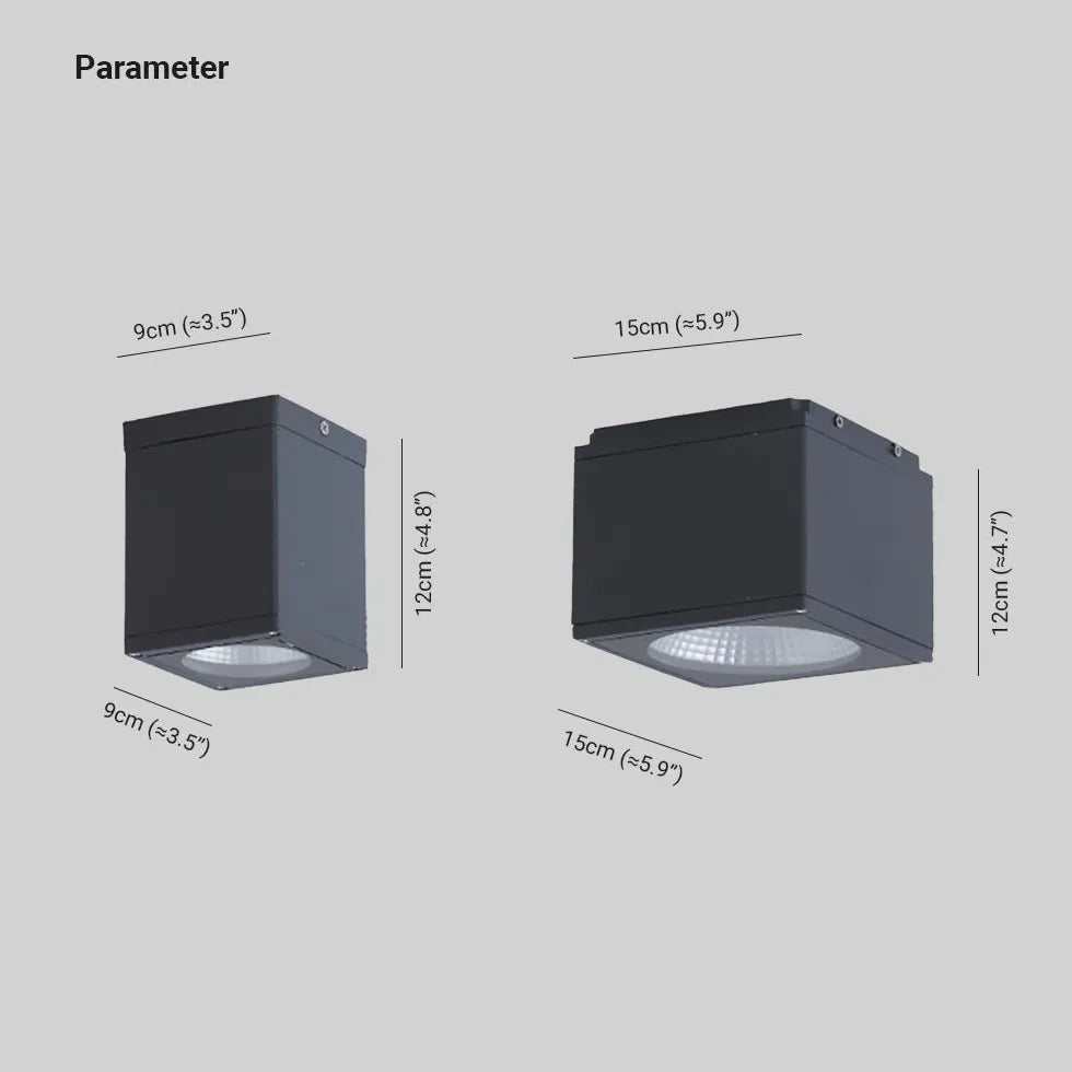 Black Flush Light Orr Metal & Glass Led Warm White