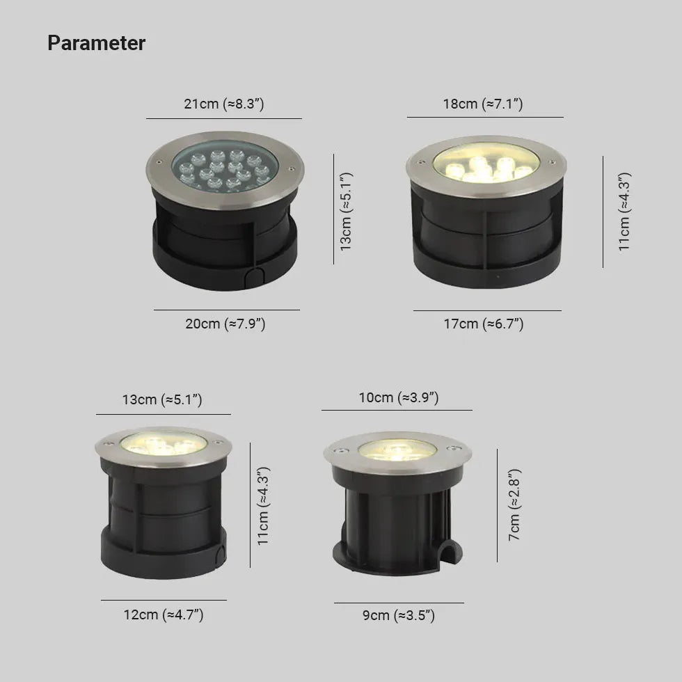 Black Garden Spotlight Orr Metal & Glass Led Ip65