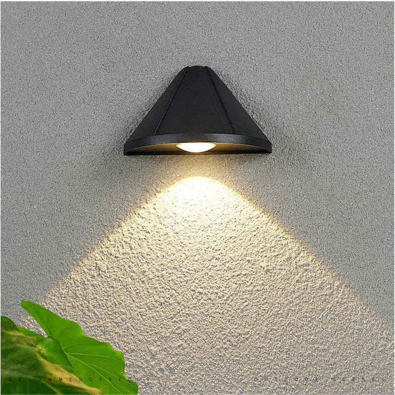 Black Outdoor Wall Light Cone Outdoor Metal