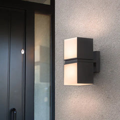 Black Outdoor Wall Light Orr Metal & Acrylic Led Ip65 Warm White Outdoor