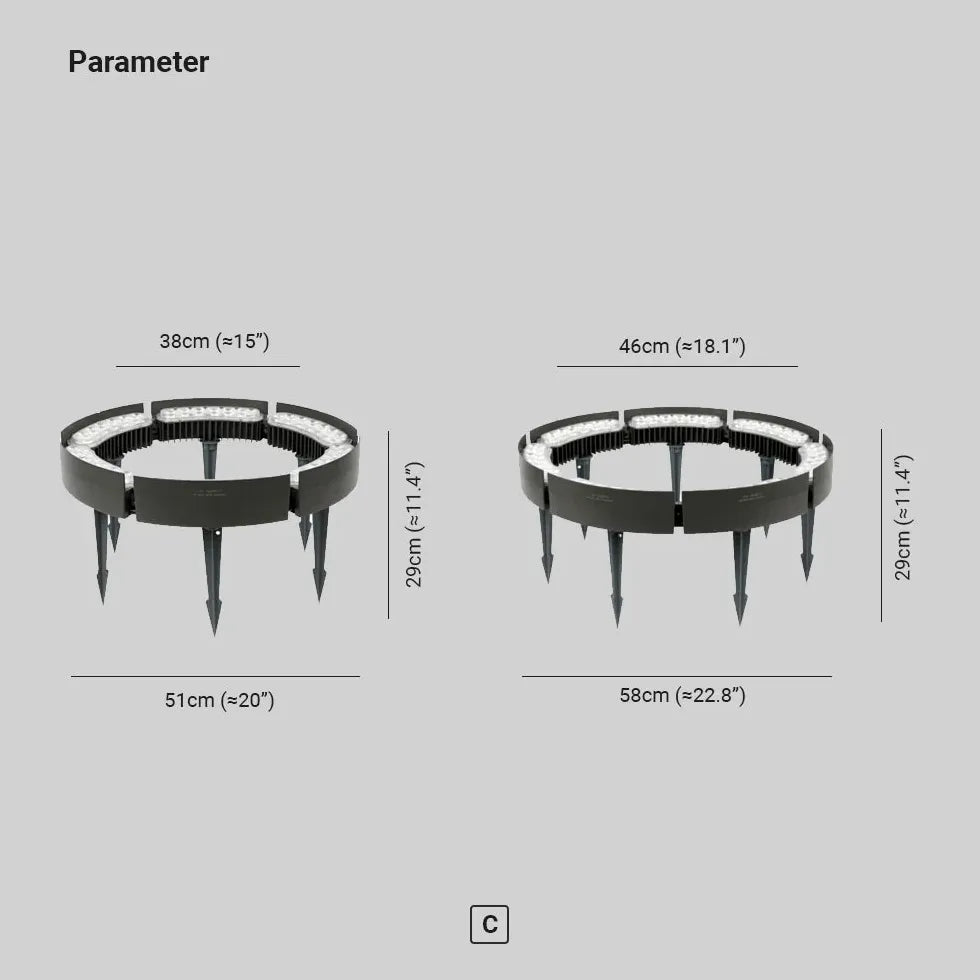 Black Stake Light Round Orr Glass Œöglass Outdoor Led Warm White