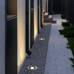 Black Deck & Ground Light Orr Metal & Glass