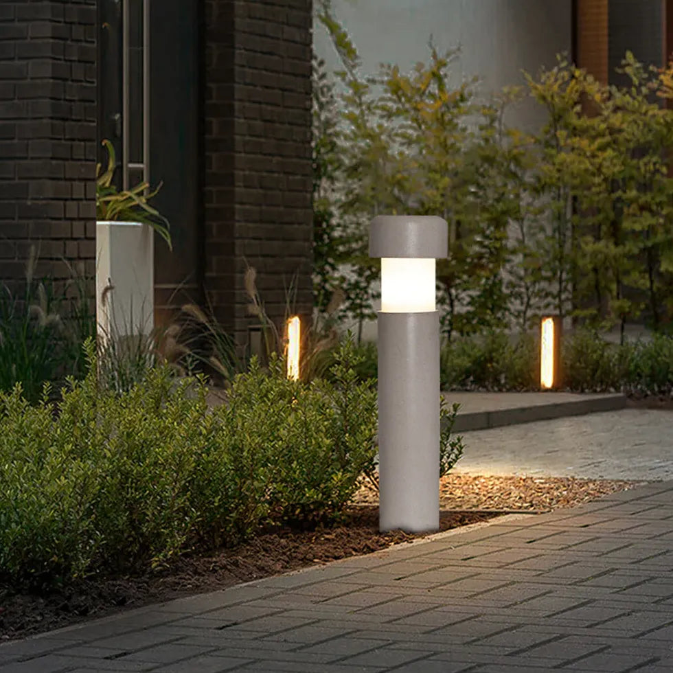 Grey Post & Bollard Light Orr Metal Ip65 Led Warm White Outdoor