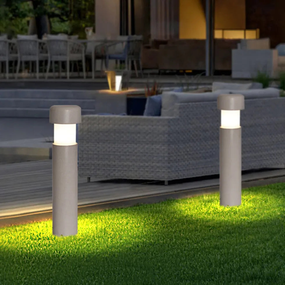 Grey Post & Bollard Light Orr Metal Ip65 Led Warm White Outdoor