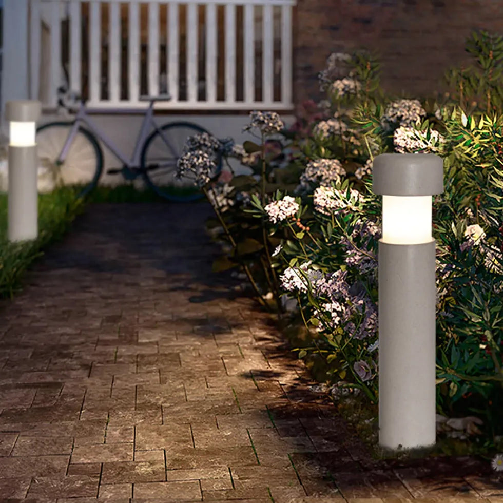 Grey Post & Bollard Light Orr Metal Ip65 Led Warm White Outdoor