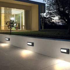 Black Deck & Ground Light Rectangular Orr Metal Led