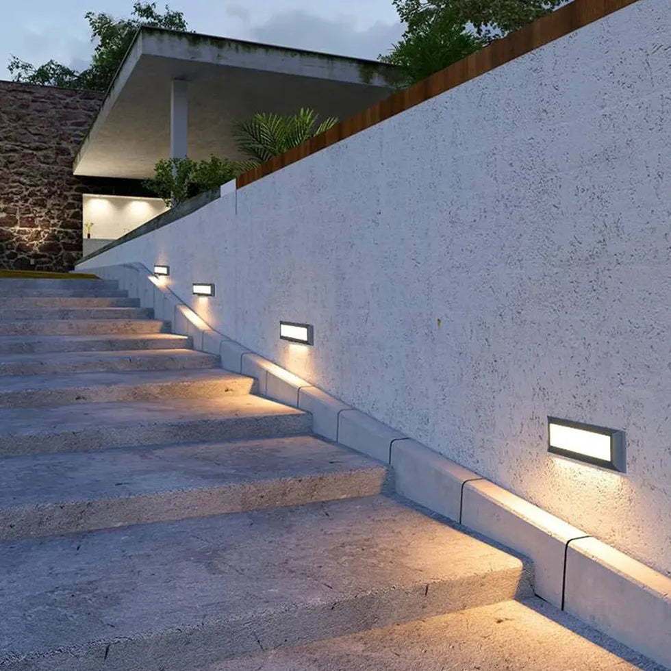 Black Tile & Brick Light Rectangular Orr Metal Outdoor Ip65