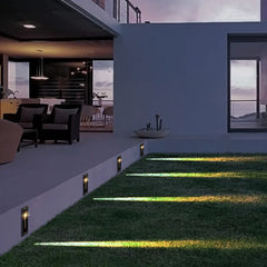 Grey Tile & Brick Light Rectangular Orr Metal Warm White Led Ip65