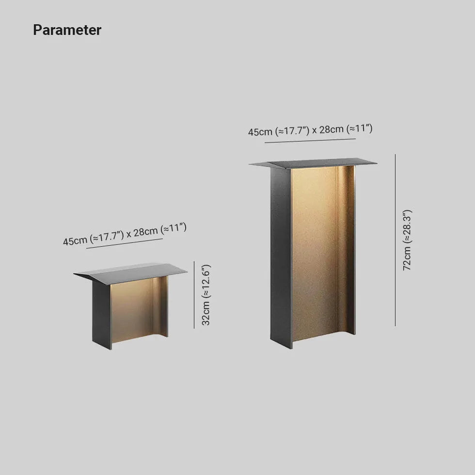 Black Solar Hybrid Rectangular Orr Metal & Acrylic Warm White Outdoor